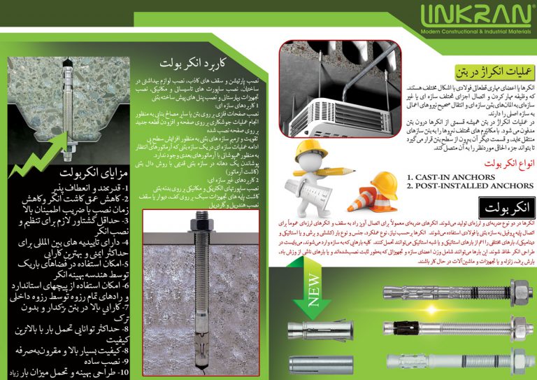 انواع متداول انکر بولت بتن